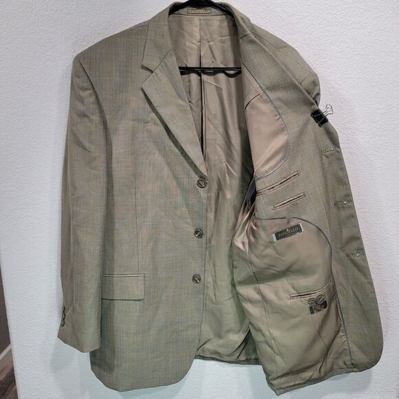 Zandello Le Collezioni Other - Zandello Le Collezioni‎ 42R Men Poly Sport Coat Blazer Suit Jacket 3 Button Gray